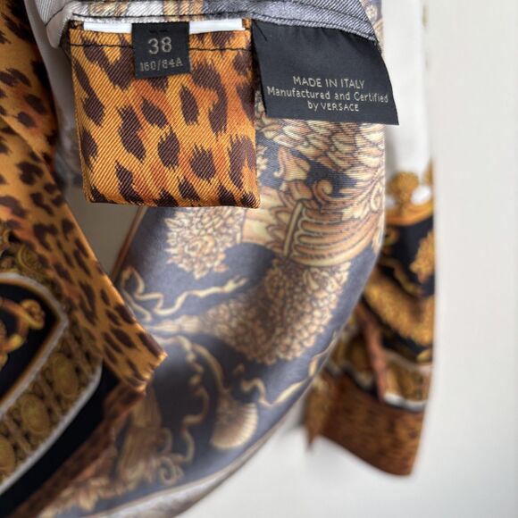 Versace Tiger Print Silk Shirt - Picture 2 of 9